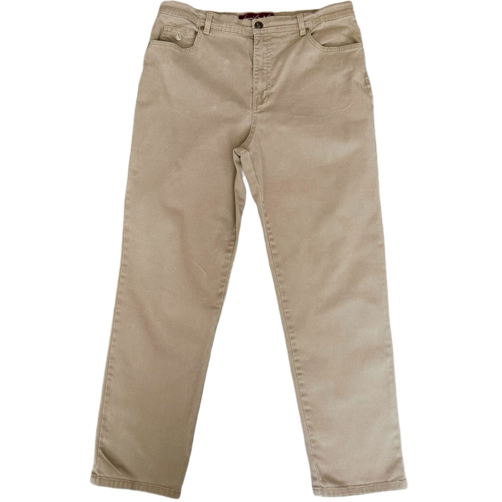 🌼 Gloria Vanderbilt Beige Straight Leg Classic Fit Jeans 14